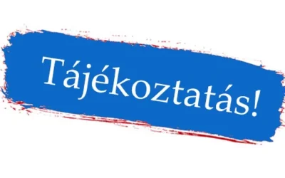 Tájékoztató leendő 1. osztályos szülőknek