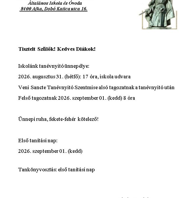Tanévnyitó